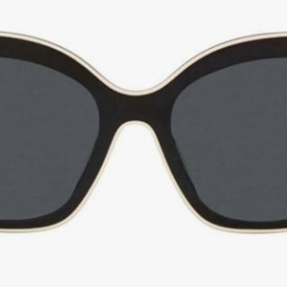 Tory Burch Sunglasses TY 7184 U 192987 Black With Ivory Piping - Picture 5 of 15